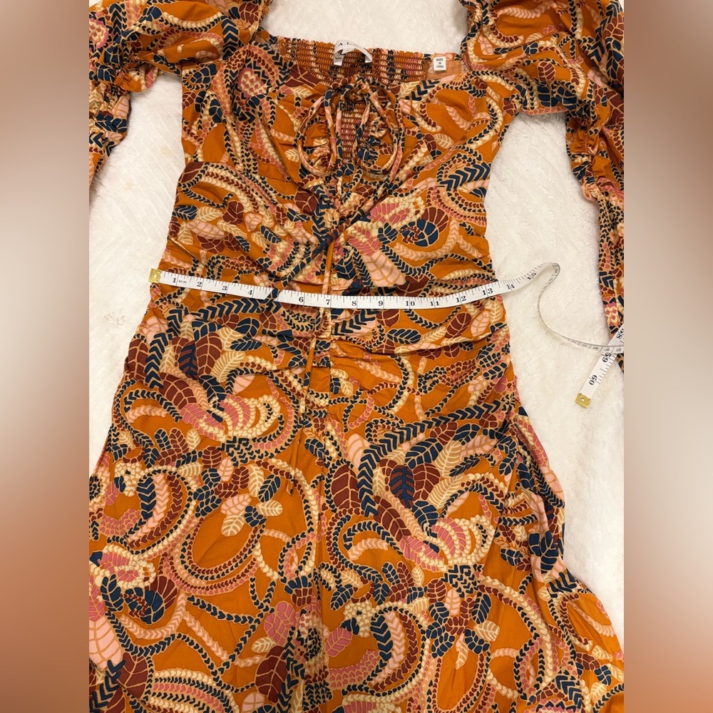 A.L.C  Paisley Print Cotton Long Dress Size 2 - Picture 12 of 14